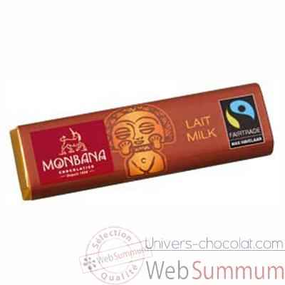 Presentoir de 30 barres chocolatees lait Monbana -11910058