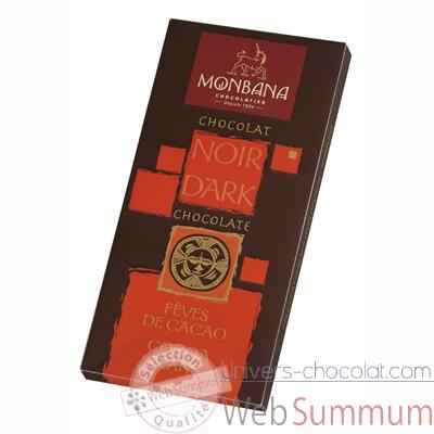 Présentoir 12 tablettes chocolat noir aux fèves cacao Monbana -11910005