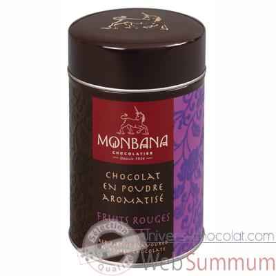 Boîte de chocolat en poudre arôme Fruits Rouges Monbana -121M091