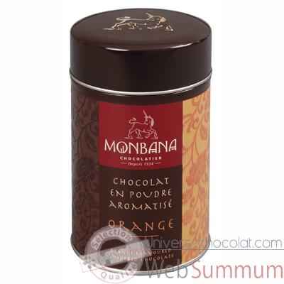 Boîte de chocolat en poudre arôme Orange Monbana -121M014