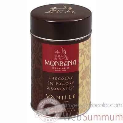 Video Boite de chocolat en poudre arome Vanille Monbana -121M013