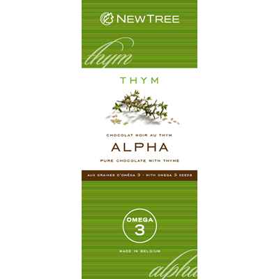 Newtree-Chocolat Alpha Noir Thym, tablette 80g-341866