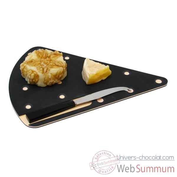 Roger orfevre plateau à fromage 29x22,5 cm bicolore + couteau - paper stone Cuisine -8390