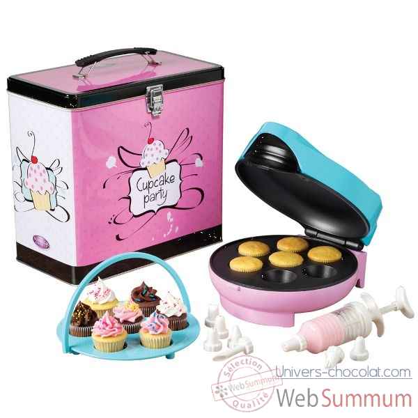 Simeo appareil à cupcakes + boîte métal déco Cuisine -12487