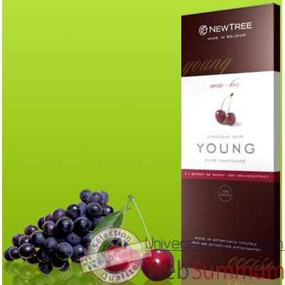 Newtree-Chocolat Noir Young Cerise, tablette 80g-341033